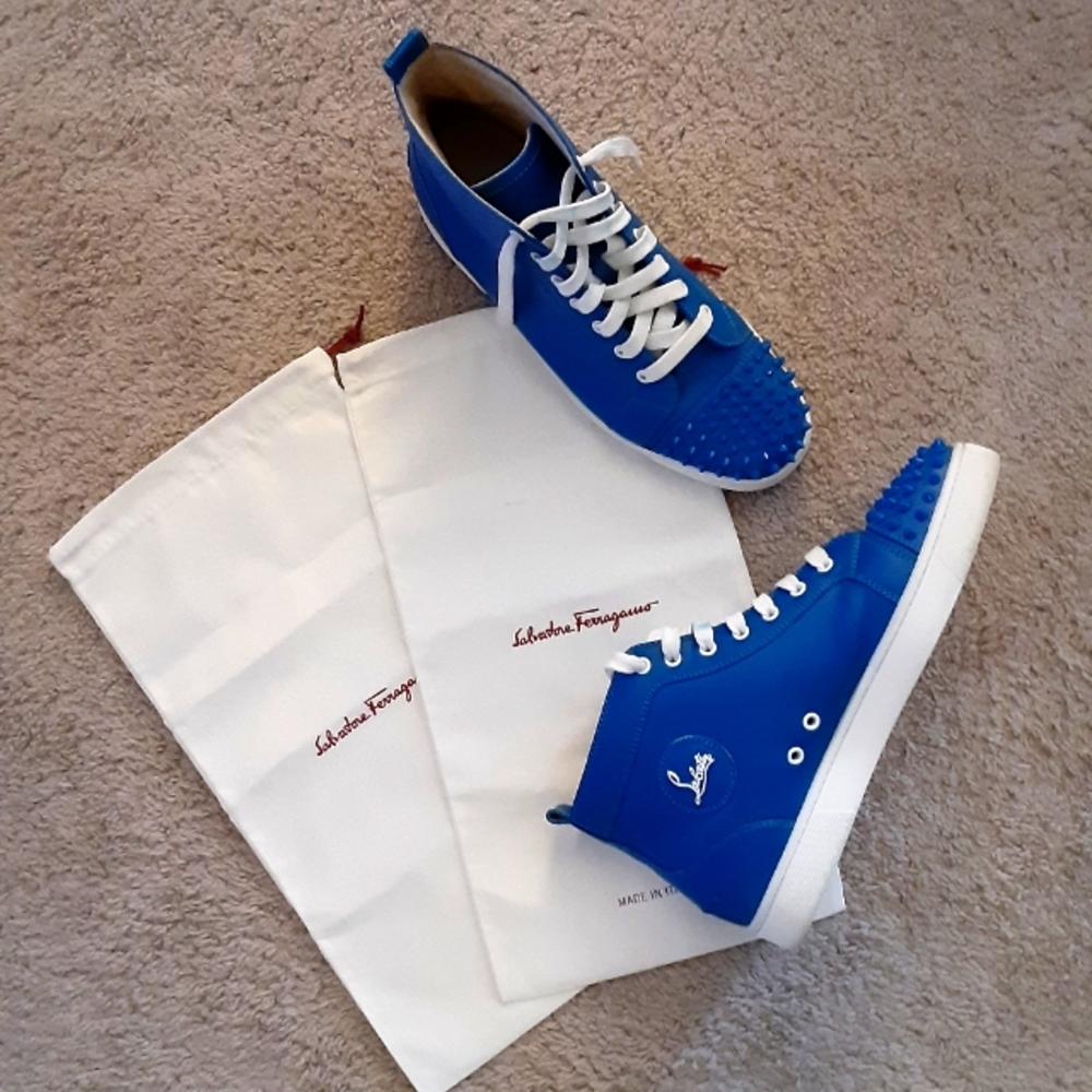 MEN'S CHRISTIAN LOUBOUTIN SPIKE HIGH TOP SNEAKERS